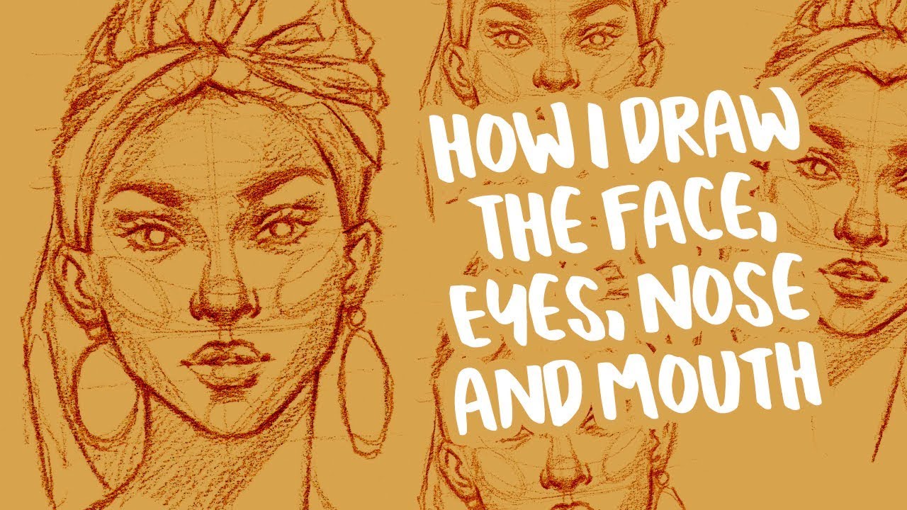 איך לצייר פנים, עיניים, אף ופה