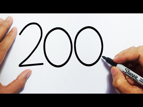 איך לצייר ארנב מהמספר 200