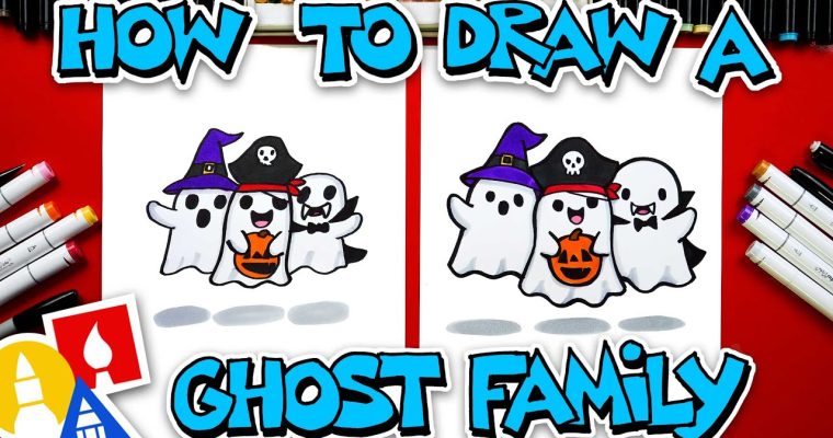 👻 איך מציירים משפחת רוחות רפאים 👻