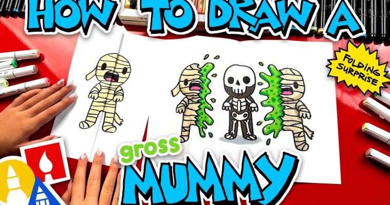💀ציור מומיה: מדריך בשלבים לילדים 💀